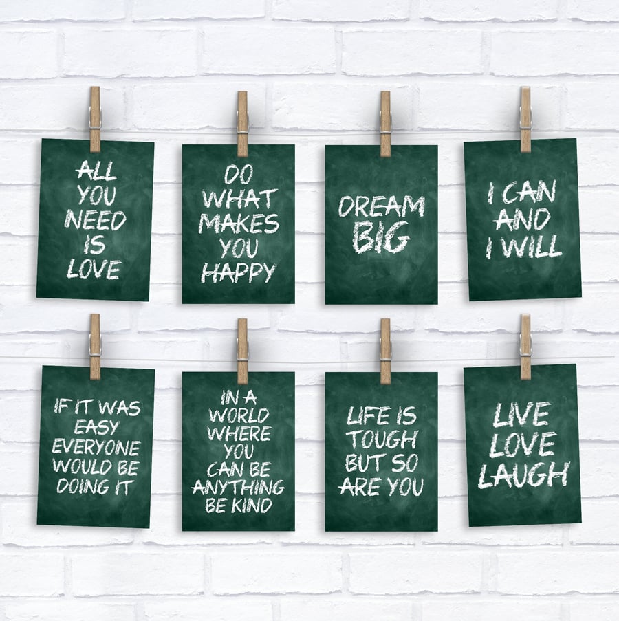 Motivational Quote Greeting Card Word Art Card - Card for Him - Card for Her