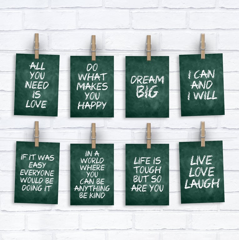 Motivational Quote Greeting Card Word Art Card - Card for Him - Card for Her