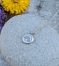 Sterling Silver Pebble Stamped Sunburst Necklace - JBJ2056 - Image 5