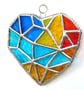 Geometric Patchwork Seaside Heart Suncatcher Stained Glass 006 - Image 5