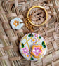 Summer floral keyring or handbag charm 