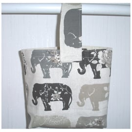 Wheelchair Handbag Mobility Zimmer Frame Walker Bag Caddy Elephants Grey