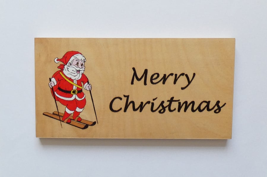 Wooden Father Christmas Sign