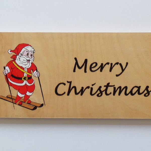 Wooden Father Christmas Sign