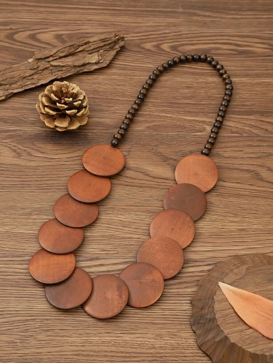 Wooden Discs Necklace