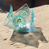 Fused glass dandelion candle crib in dandelion(make a wish ) design