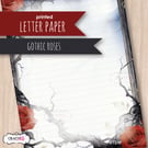 Letter Writing Paper - Gothic Roses