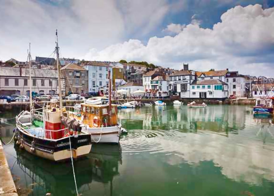 Falmouth Harbour Cornwall - Photographic Print Greetings Card