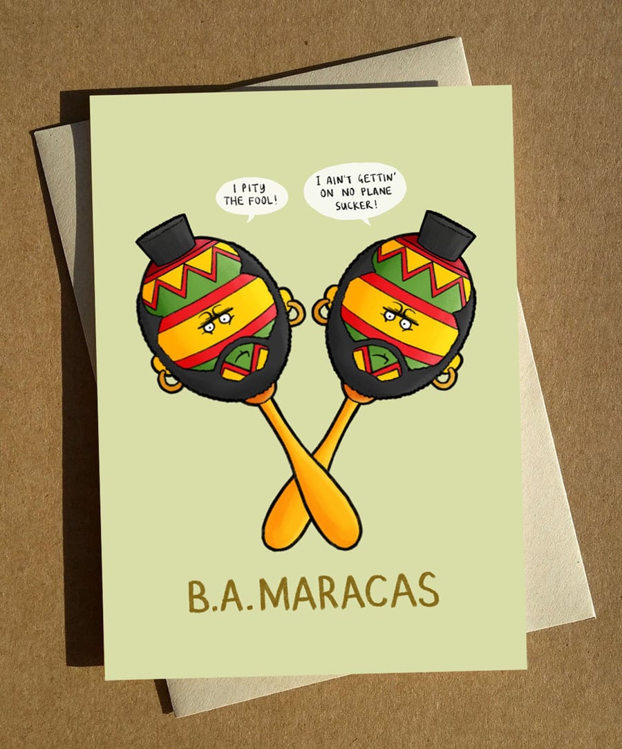 A-Team Cartoon Pun Birthday Card A6 - Funny ATeam Humour Greetings Card