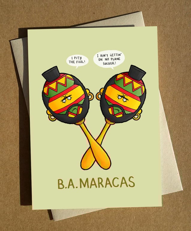 A-Team Cartoon Pun Birthday Card A6 - Funny ATeam Humour Greetings Card