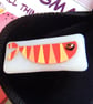 HANDMADE FUSED DICHROIC GLASS 'LITTLE CRAZY FISH' BROOCH. - Image 4