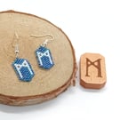 Mannaz 'humanity' viking rune beaded earrings