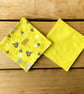 Fabric Coasters, 4 Set, Handmade Coasters, Cotton Coasters. Garlic-COAST-04 - Image 2