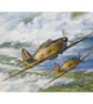 Hurricane Aeroplane Art Card-Design From Original Aviation Art-7x5 Blank Inside - Image 1
