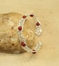 Adjustable Wire wrap Carnelian cuff bracelet. July Birthstone - Image 3