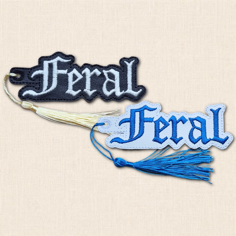 Feral Bookmark - Embroidered Book Lover Accessory