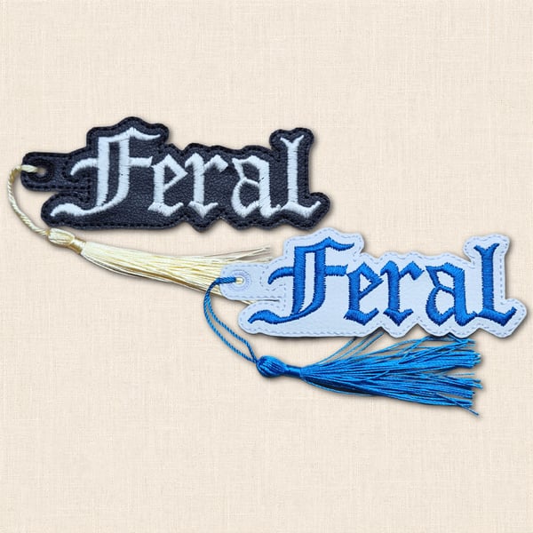 Feral Bookmark - Embroidered Book Lover Accessory