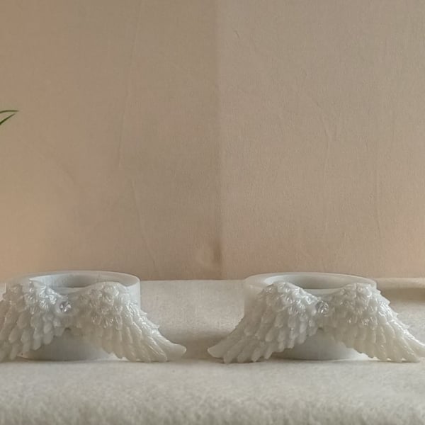 Angel Wing Tealight Holder – Handmade Memorial Keepsake for the Home
