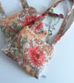 Shoulder bag upcycled in a vintage William Morris fabric with chunky zip 