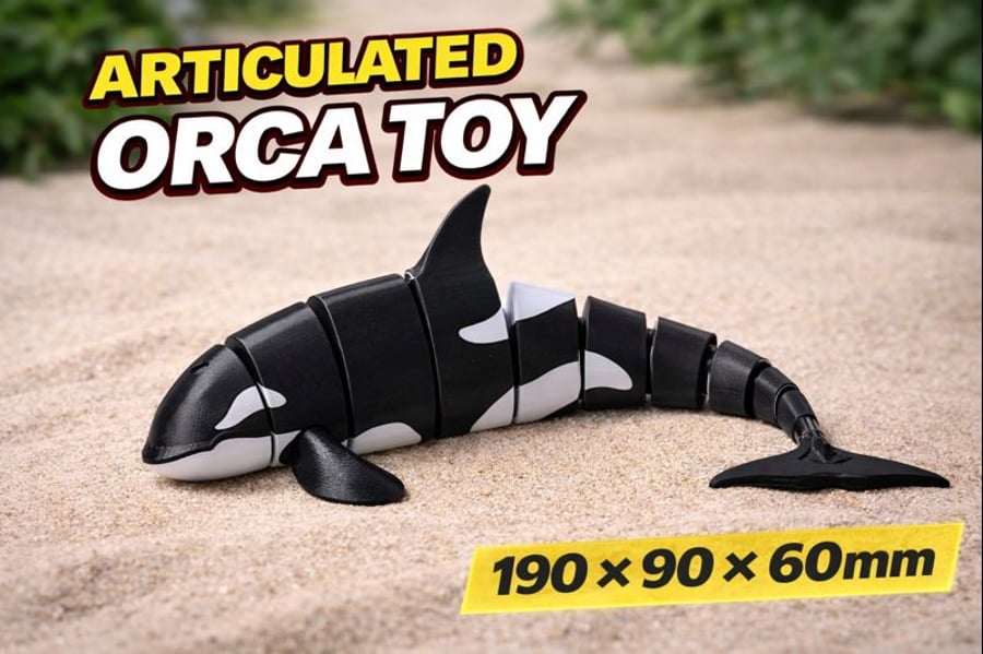 Articulated Orca Toy - 190 - 90 - 60mm