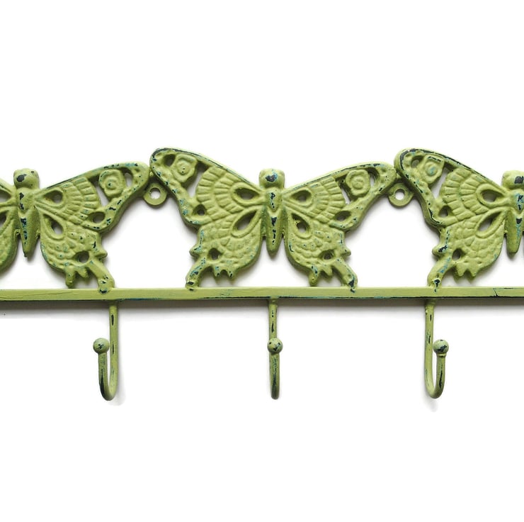 Upcycled Butterfly Key Rack Coat Hooks Hanger G... - Folksy
