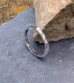 Hammered 925 Sterling Silver Ring – Size O - Handmade in Cumbria
