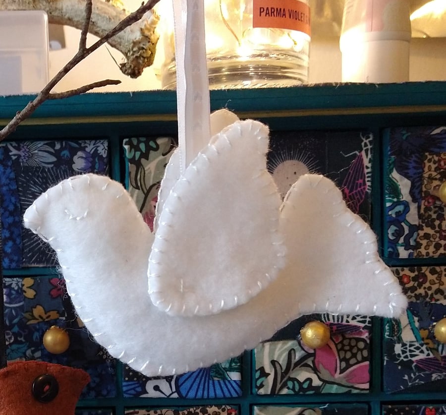 Peaceful Dove Hanging Felt Decoration Kit Folksy