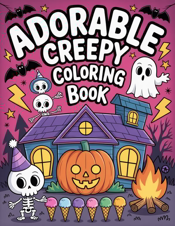Halloween colouring book, digital file only