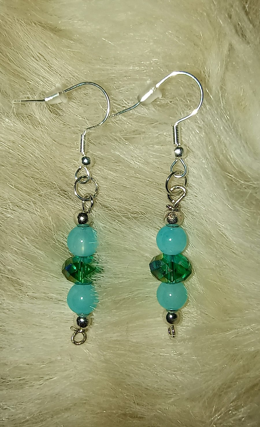 "Dewdrop" - Delicate drop earrings with sterling silver hook