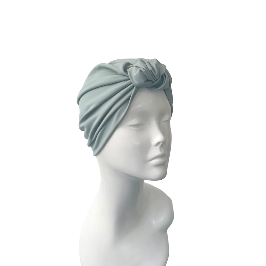 SPF 50 Summer Swim Jersey Turban Hat for Women Hair Loss Beach Headwear