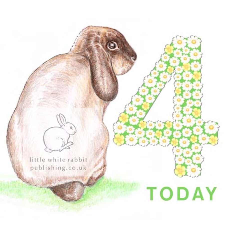 William the Rabbit - 4 Today Card