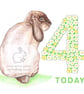 William the Rabbit - 4 Today Card - Image 1