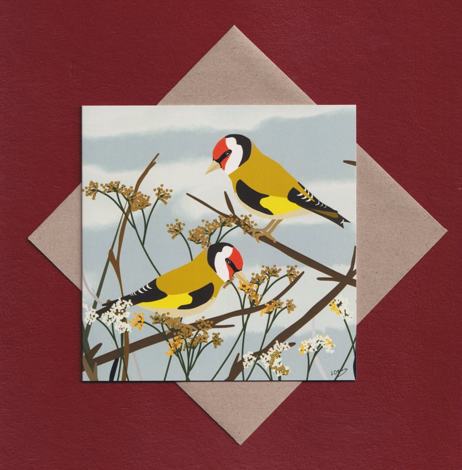 Greetings card - birds - birthday card