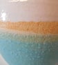Mug Huggable Textured Turquoise Blue Stoneware Ceramic. - Image 5