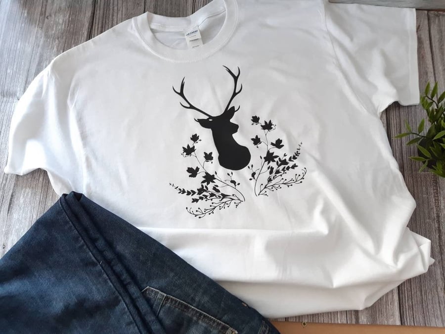 Deer Stag t-shirt, women's clothing, men's t-shirts