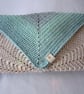 Large Green and Beige Throw, Hand Crocheted, Sofa Throw, Bed Throw, New Home  - Image 6