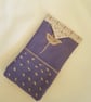 Snap pouch glasses case in mauve