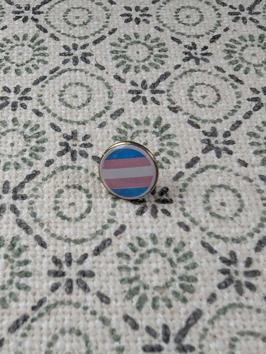 Transgender Flag Pin - Pride Themed Pin - Small Resin Topped Pin Badge - LGBTQ