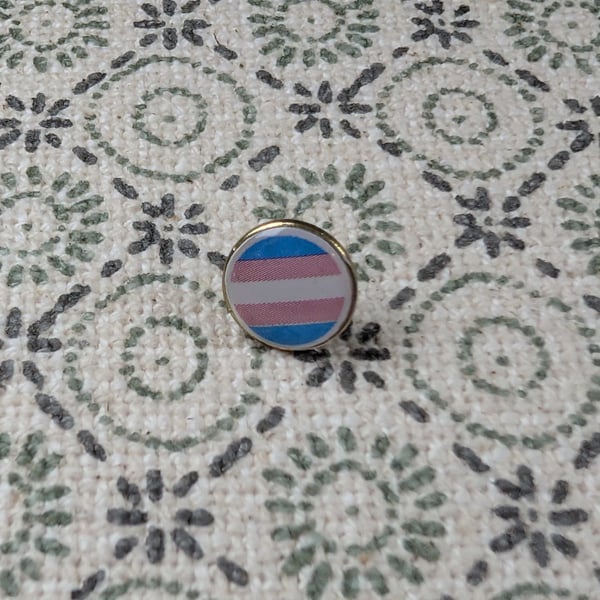 Transgender Flag Pin - Pride Themed Pin - Small Resin Topped Pin Badge - LGBTQ