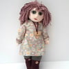REDUCED Hannah, 16" Cloth Doll, Collectable Doll by Bearlescent