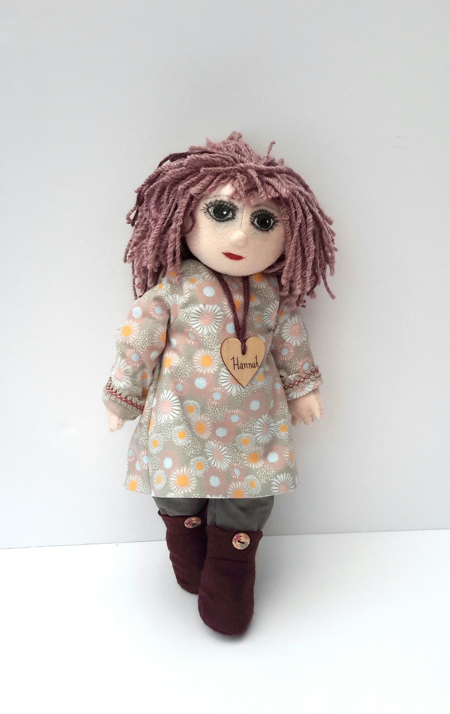 REDUCED Hannah, 16" Cloth Doll, Collectable Doll by Bearlescent