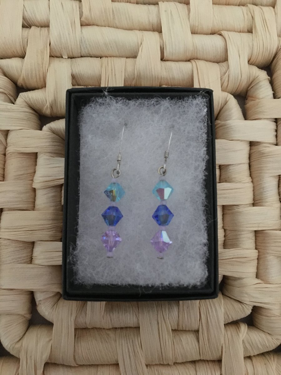 Pretty Swarovski Crystal Bead Earrings