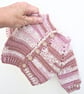 Handmade Baby Cardigan - Newborn to 1-2 Years - Crochet in Pinks - Image 6