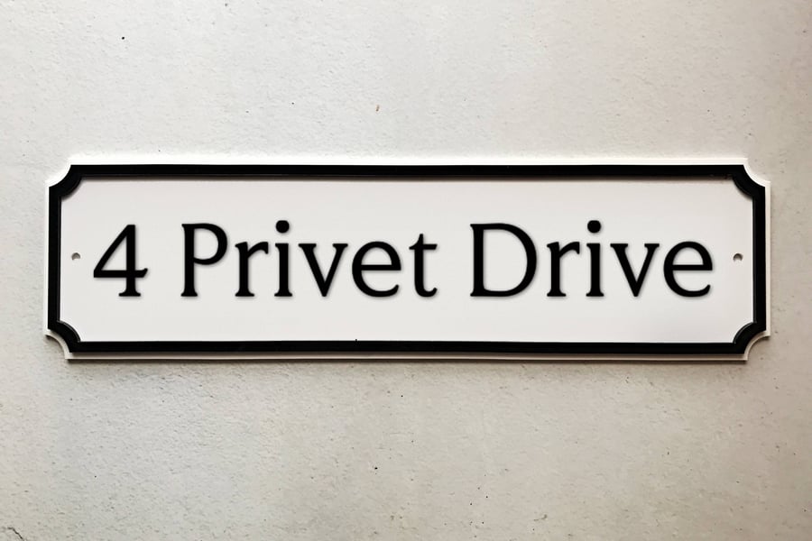 4 Privet Drive - Harry Potter Inspired Street Sign. English Road Sign