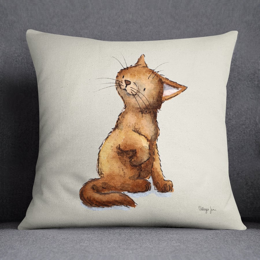 Cat Brown Cushion