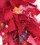 Red with Colour Pops Heart Shaped Rag Wreath - Image 3