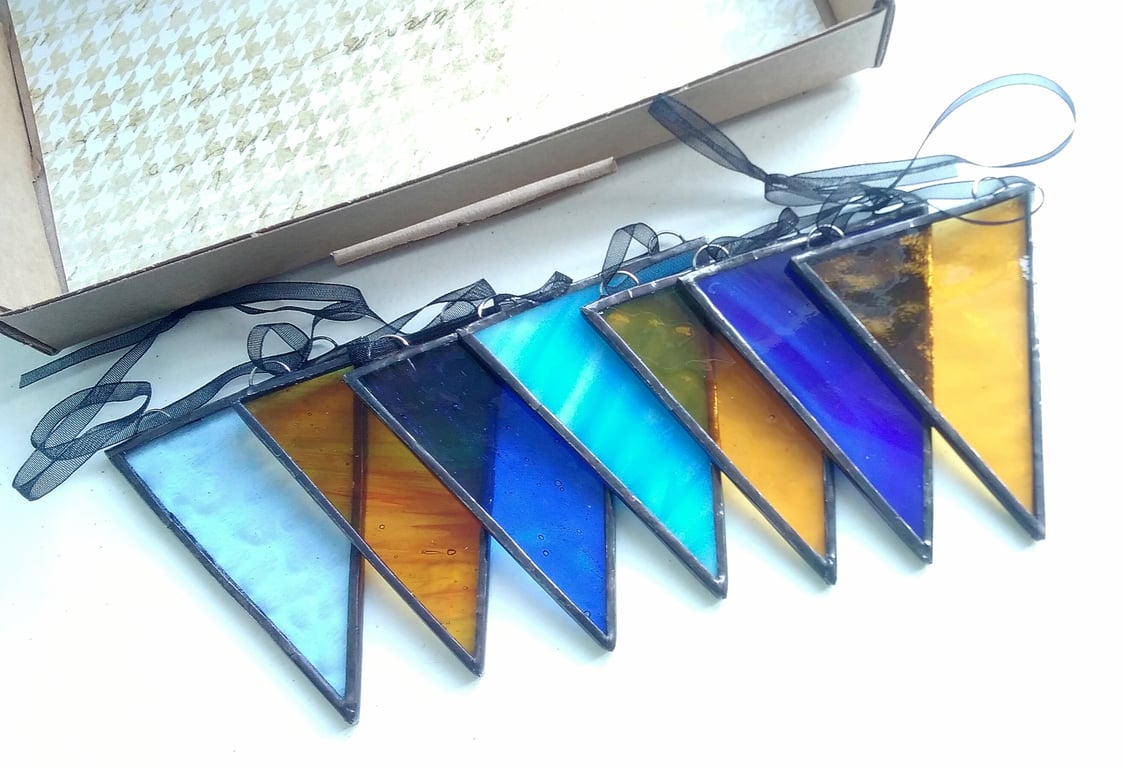 Stained Glass Bunting - By the Seaside