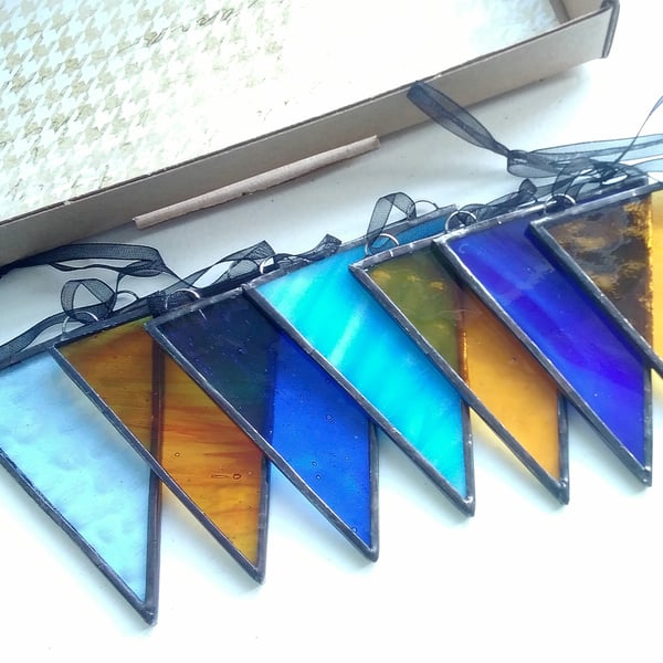 Stained Glass Bunting - By the Seaside
