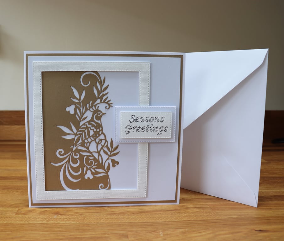 Partridge in a pear tree card.