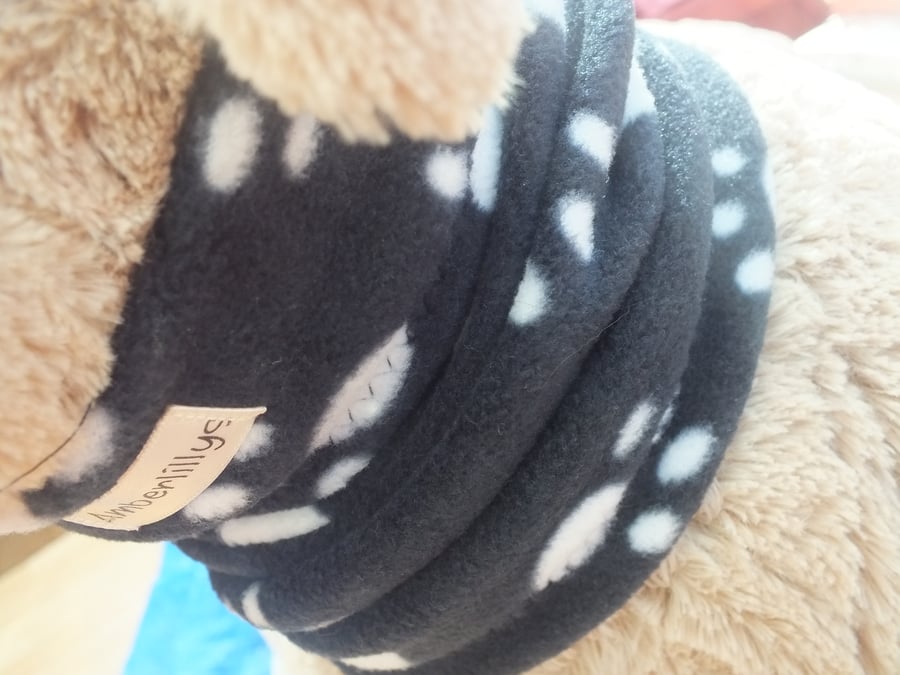 Paw Print Dog Neck Warmer Dog Cowl Small to Medium Dog